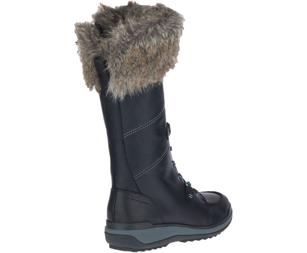 Merrell Boots Black - Snowcreek Tall Polar Waterproof - Womens 46OTIPMUA